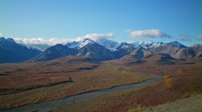 麦金利峰,丹那利国家公园,阿拉斯加,美国,山,宏伟,德纳里峰高速公路,主干路,美,水平画幅