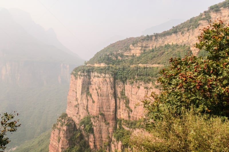 山,太行山,体育界,单层台阶,自然,高原,悬崖,水平画幅,地形,岩石