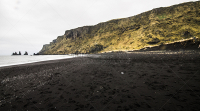 v形,卡特拉火山,艾雅法拉冰河,角嘴海雀,动物杂技,玄武岩,水平画幅,乡村,南,户外