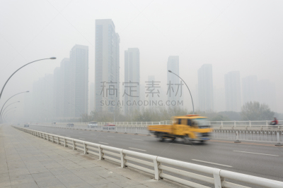 雾,城市,天气,拥挤的,沈阳,辽宁省,水平画幅,无人,陆用车,拆毁的