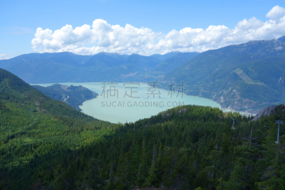 斯阔米什,大不列颠哥伦比亚,看风景,加拿大,水湾,空中缆车,美,水平画幅,夏天,户外
