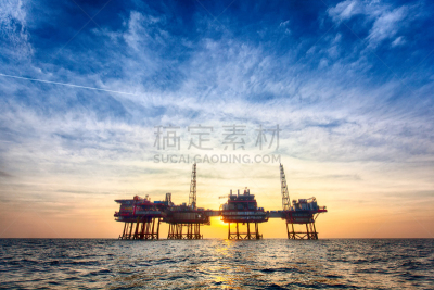 石油钻塔,高动态范围成像,水,天空,水平画幅,能源,无人,井,钻孔机,电源