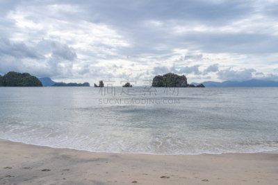 浮罗交怡岛,马六甲海峡,海滩,安达曼海,谭中阜廷种植园,婆罗洲岛,自然,水,水平画幅,无人