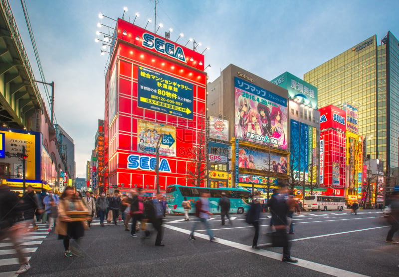 秋叶原,东京,日本,宅男,千代田区,林荫路,日本漫画风格,拱廊,巷