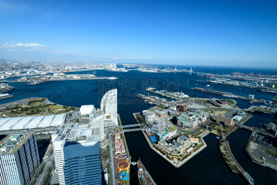 横滨高速铁路,横滨,横滨海湾大桥,横滨地标大厦,天文台,天空,水平画幅,无人,海港,户外