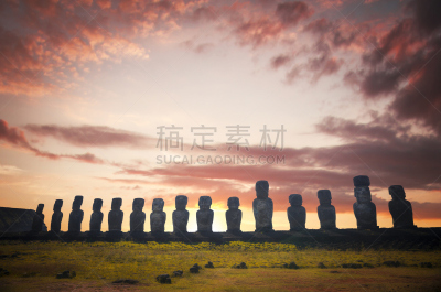 复活节岛 ,亚虎同卡瑞奇,采石场,国际著名景点,秘密,世界遗产,玻利尼西亚,采矿业,天空,古代文明