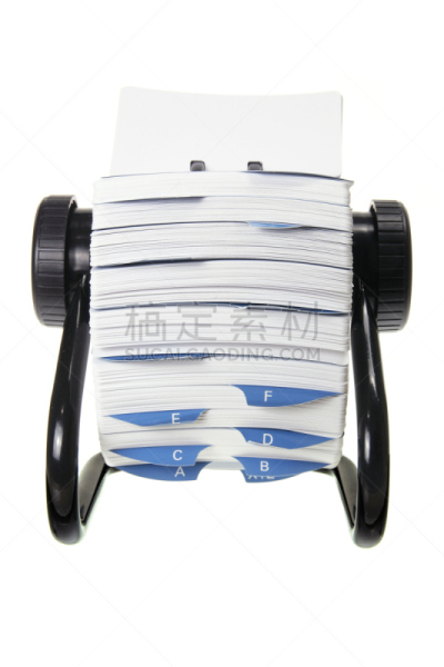 转盘拨号电话,英戴克斯,垂直画幅,旋转卡片目录,文具盘,字母表次序,无人,卡片目录,白色背景,背景分离
