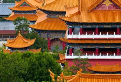 修道院,大理,瓷器,胡青,最大,云南省,水平画幅,山,大门,非凡的