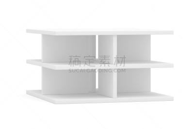 空的,指挥台,书架,零售展示,正面视角,水平画幅,无人,白色背景,长方形,架子