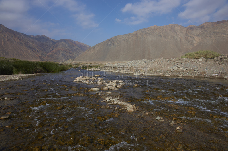 河流,阿塔卡马沙漠,水,水平画幅,银行,无人,湿,海岸地形,偏远的,户外