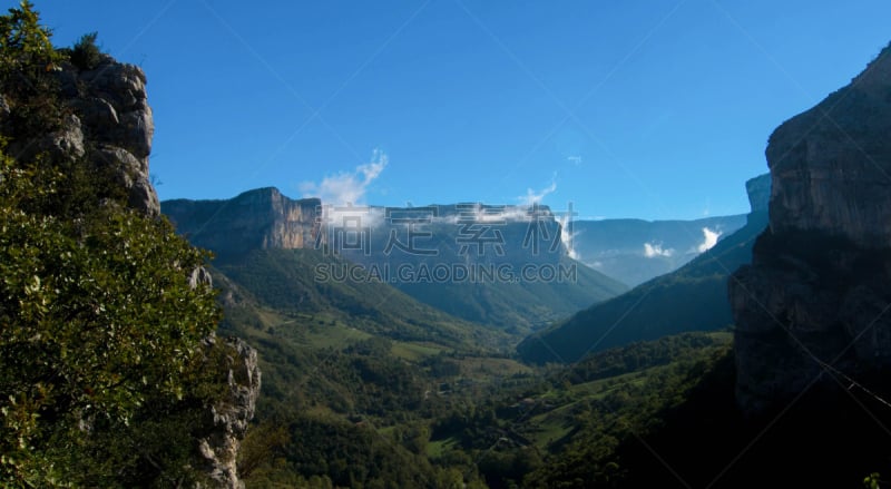 看风景,峡谷,天空,水平画幅,无人,户外,the vercors,山脉,山,阿尔卑斯山脉