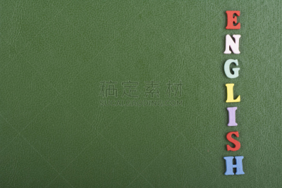 概念,字母,文字,绿色背景,英格兰,字母表次序,色彩鲜艳,积木,木制