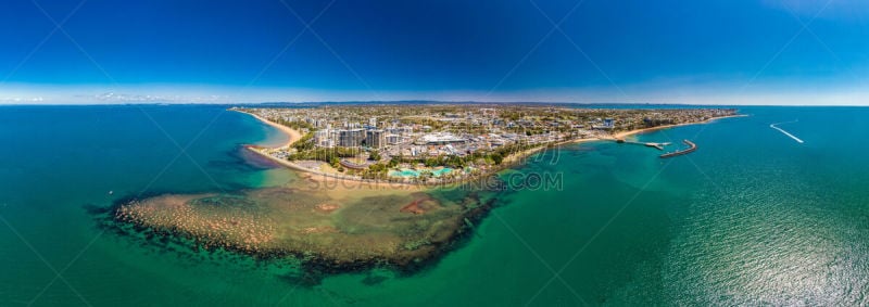 无人机,泻湖,redcliffe,澳大利亚,航拍视角,海湾,风景,人类居住地,布里斯班,海岸线