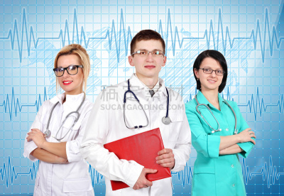 人群,脉诊,水平画幅,制服,白人,男性,仅成年人,白领,青年人