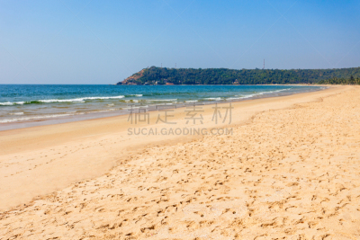 果阿,海滩,印度,卡兰古特,巴加,恰恩多利姆,anjuna,天空,美,水平画幅