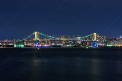 夜晚,彩虹拱,城市生活,荧光色,海港,著名景点,东京湾,运河,2018,户外
