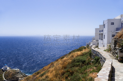 希腊,街道,锡弗诺斯,基克拉迪群岛,岛,旅途,简单,涂料,地中海,户外