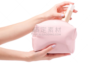 奶油,米色,开着的,女性,粉色,化妆用品,腮红刷,彩妆,画笔,仅成年人