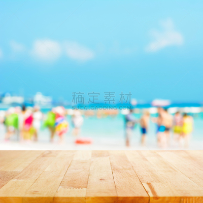 海滩,桌子,人,前景聚焦,水,天空,留白,沙子,沙滩派对,夏天