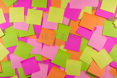 便签,空白的,留白,水平画幅,绿色,橙色,无人,笔记本,特写,室内