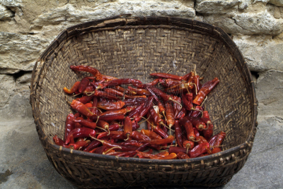 不丹,食品,饮食,水平画幅,素食,无人,香料,红辣椒粉,红辣椒,辣椒