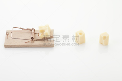 捕鼠器,白色背景,奶酪,概念和主题,水平画幅,无人,风险,概念,2015年,切片食物