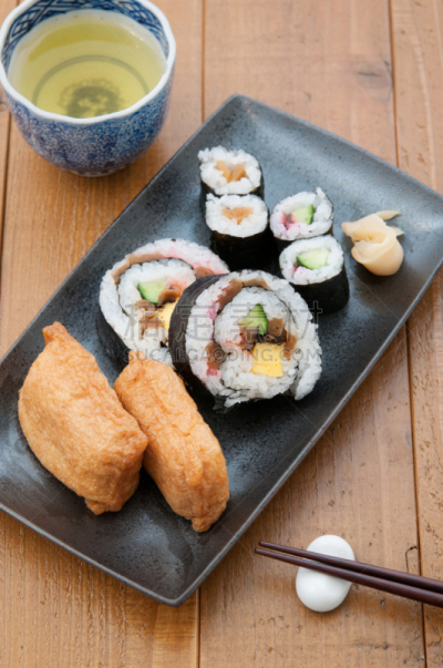 助六,寿司,日本食品,稻荷寿司,太卷,寿司卷,垂直画幅,无人,日本,膳食