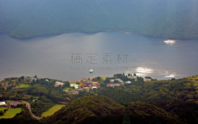 箱根园,湖,山,日本,古生物学,甲斐驹岳山,北方深红色食蜂鸟,加美,伊豆半岛,火山口