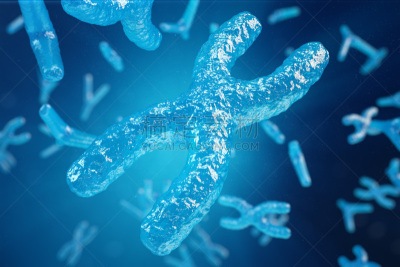 3D illustration XY-chromosomes as a concept for human biology medical symbol gene therapy or microbiology genetics research