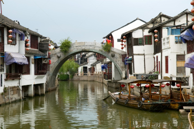 水乡,水平画幅,建筑,无人,乡村,户外,船,建筑业,彩色图片,市区