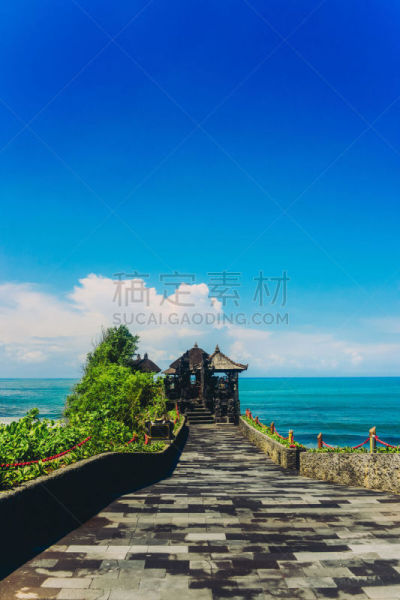 海神庙,巴厘岛,寺庙,风景,宽的,三宝颜锡布格,当地著名景点,垂直画幅,水,天空