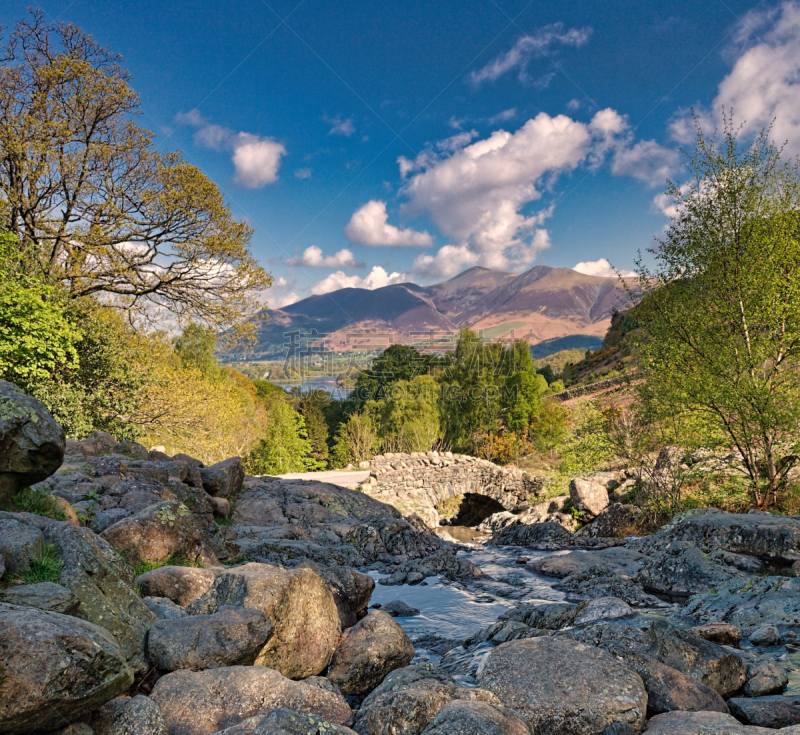 英国,英格兰湖区,许尼斯桥,坎布里亚,英格兰,河流,石头,岩石,户外,山谷