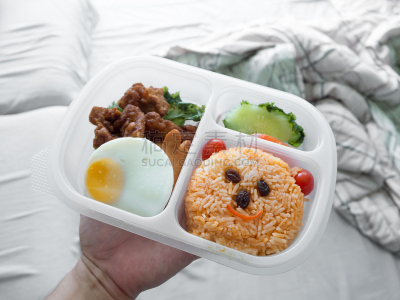 可爱的,午餐盒,便当盒,鸡蛋盒,美,水平画幅,配方,膳食,组物体,西红柿