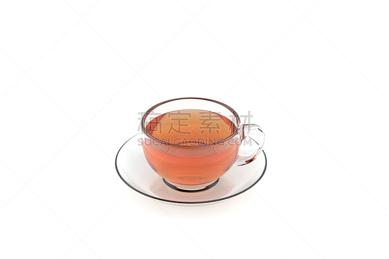 茶杯,透明,白色背景,饮料,茶,热,清新,背景分离,杯,茶碟