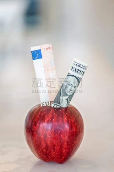 苹果,土耳其,帐单,堆,商业金融和工业,水果,美国一美元钞票,美元符号,有机食品