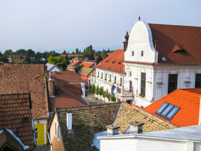 szentendre,匈牙利,美国小镇,普诺温斯镇,水平画幅,尖的,无人,古老的,夏天,户外