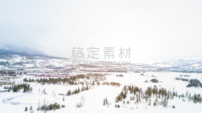 冬天,山,航拍视角,弗里斯科,科罗拉多州,自然,水,洛矶山脉,美国