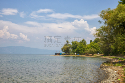 湖,依兹尼克,囊,水,天空,美,水平画幅,云,无人,夏天