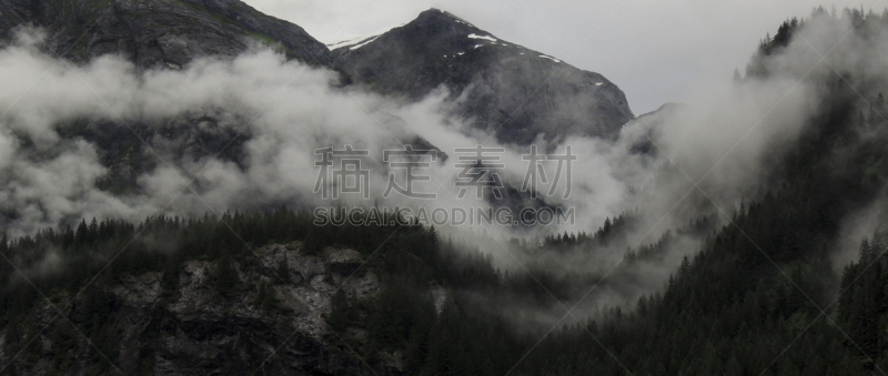 喀普尔河三角洲,切加奇国家森林公园,钟克山脉,中南阿拉斯加,水平画幅,地形,无人,全景,户外,2015年