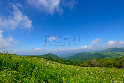 kirigamine,长野县,日本,雾峰高原,诹访,千野,日本阿尔卑斯山脉,避暑圣地,天空,美