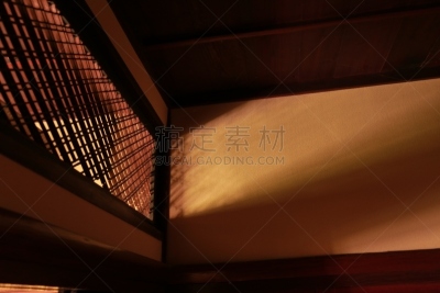 传统,日本,房屋,塌塌米垫,哈吉,小农地,山口县,和室,江户时代,屋顶横梁
