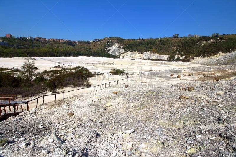 纳布勒斯,意大利,波佐利,喷硫火山口,水平画幅,云,户外,石材,硫磺,卡诺岛