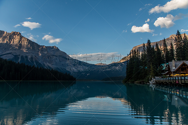 翡翠湖,雪,加拿大,自然美,湖,户外,天空,山脉,自然,风景