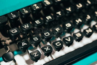 古董,特写,过时的,按键,印字杆,操作指南,打字机,字母表次序,字母,水平画幅