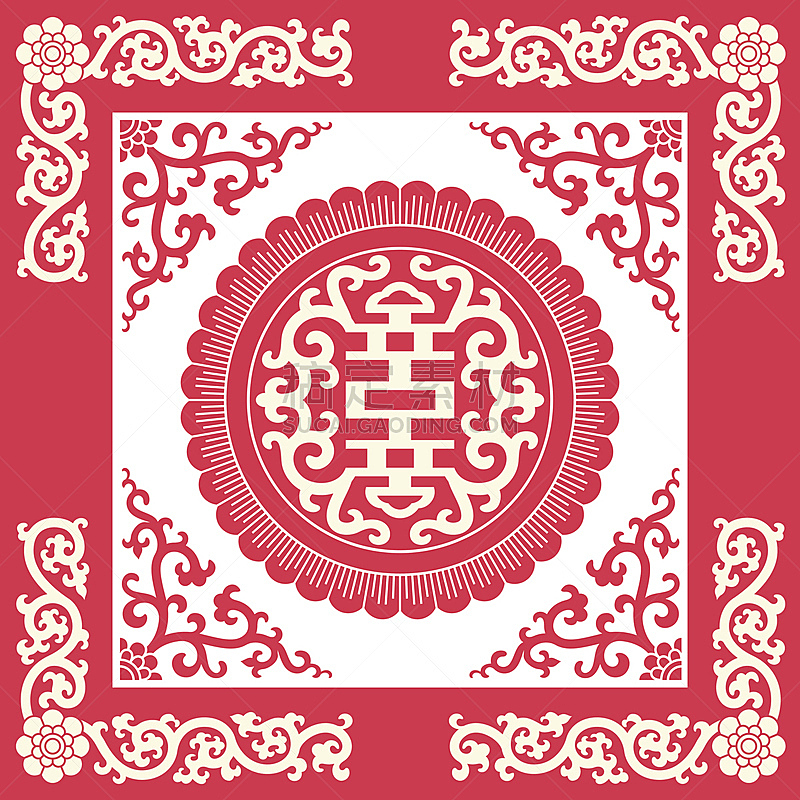 符号,忍耐力,式样,传统,中国,相框,边框,部分,对称,春节