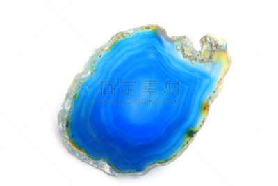 玛瑙,无人,白色背景,蓝玛瑙,矿物质,石头,图像,切片食物,水平画幅,份量