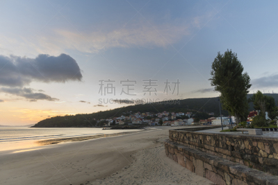 西班牙,海滩,拉科鲁尼亚,自然,水,天空,水平画幅,云,地形,哥斯达黎加大莫提
