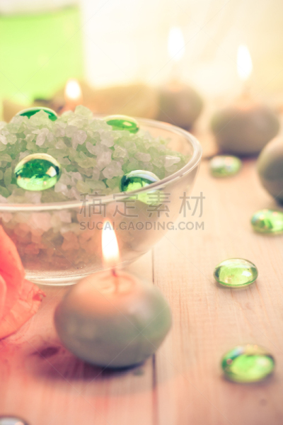 芳香的,spa美容,蜡烛,公共浴室,概念,盐瓶,自然,垂直画幅,度假胜地,桌子