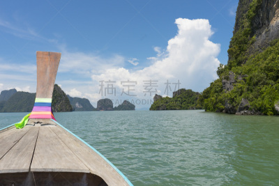 泰国,攀牙湾,水,旅游目的地,水平画幅,地形,无人,石灰石,夏天,户外