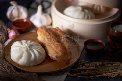 中式小笼包,早餐,包子,杆状面包,吉事果,有机农庄,蒸锅,蒸菜,粘的,塞满了的